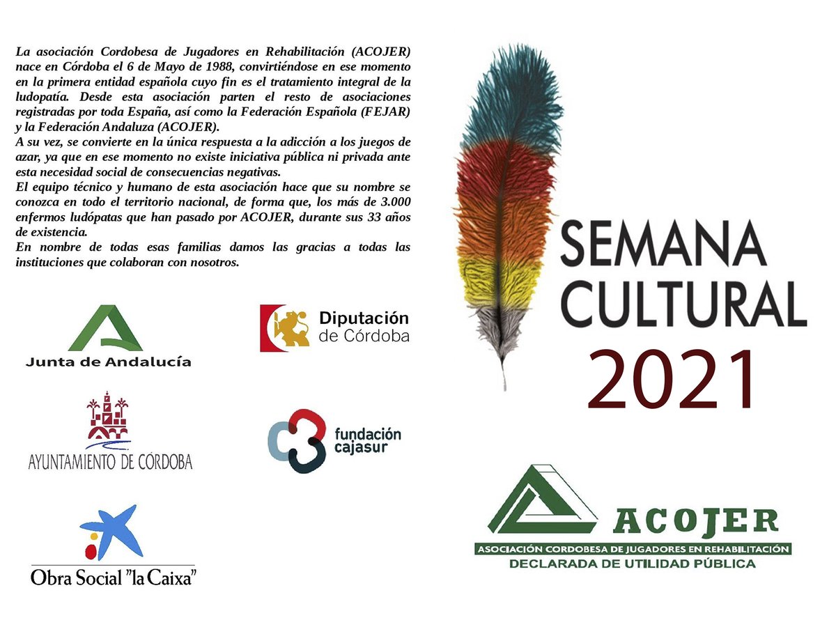 acojer_asoc's tweet photo. Semana Cultural ACOJER 2021 https://t.co/yMgGnFJ0wG