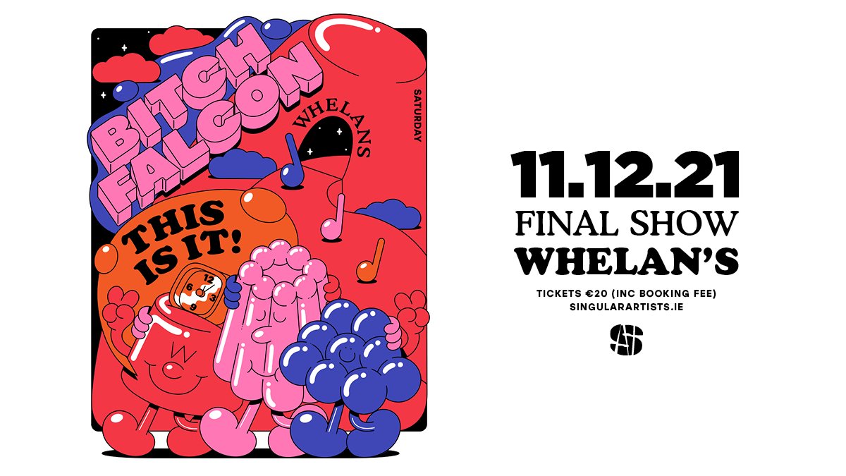 𝙏𝙄𝘾𝙆𝙀𝙏𝙎 𝘼𝙍𝙀 𝙇𝙄𝙑𝙀

<a href="/bitchfalcon/">Bitch Falcon</a> 's
final farewell show
at <a href="/whelanslive/">Whelan's</a>
 
Sat 11th Dec 2021. 
Is now on sale

We can guarantee
these won't be around long
Acting fast - Strongly advised!

Tickets: 
singularartists.ie/show/bitch-fal…