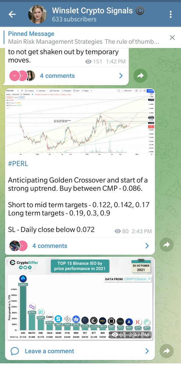 cryptowinslet's tweet photo. $perl

Buy between CMP - 0.086.

Targets - 0.122, 0.142, 0.17, 0.19, 0.3, 0.9

Follow my telegram channel for crypto signals 👇
https://t.co/hDL099ntc9

#Ethereum #Bitcoin #ada #icp #dot #doge  #dexe #link #crypto #clv #prom #axs #c98 #iotx #matic #xrp $xrp #perl #sol $sol https://t.co/hf2pZ6hYiF