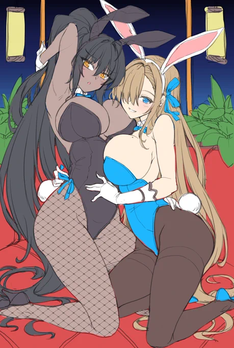 シロばにーとクロばにー
#ブルーアーカイブ 