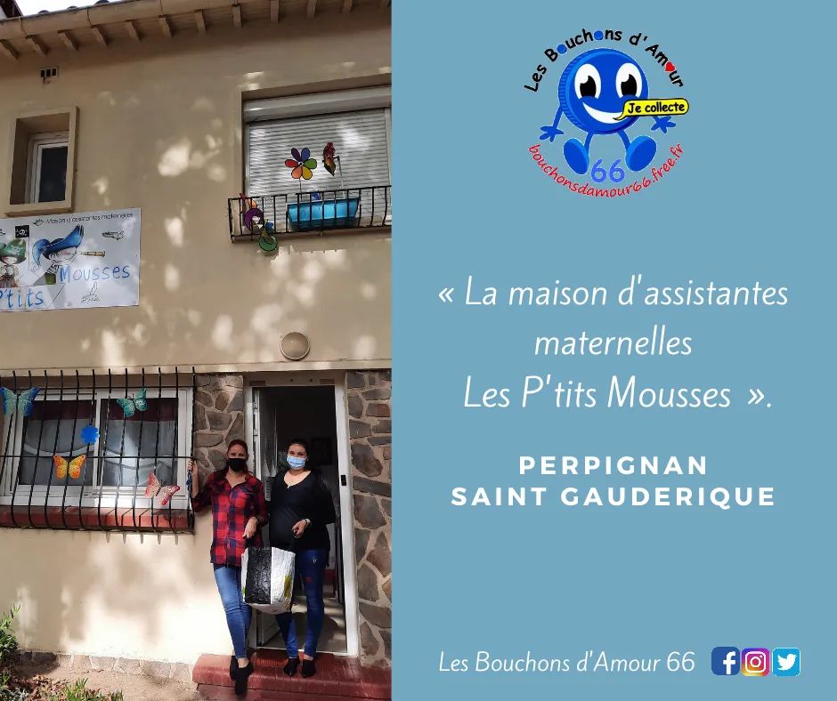 Bouchons66's tweet photo. La maison d’AS « Les P’tits Mousses » à #Perpignan Saint Gaudérique partenaire des #BouchonsdAmour 66.
Merci à toutes ces mamans qui viennent déposer leur(s) bouchon(s)!
#PerpiMetropole #PaysCatalan #PyreneesOrientales #solidarité #handicap #ecologie #recyclage #dechets #ecogeste https://t.co/QukfhJ8Vap