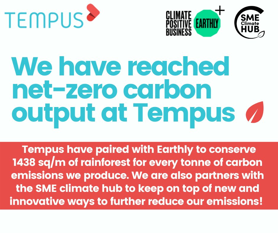 With COP26 coming to Scotland we'd like to share with you how passionate we are about preventing climate change. We have partnered with Earthly to carbon off-set all our operations. For more information visit our sustainability page at:

tempusime.com/tempus-goes-gr…