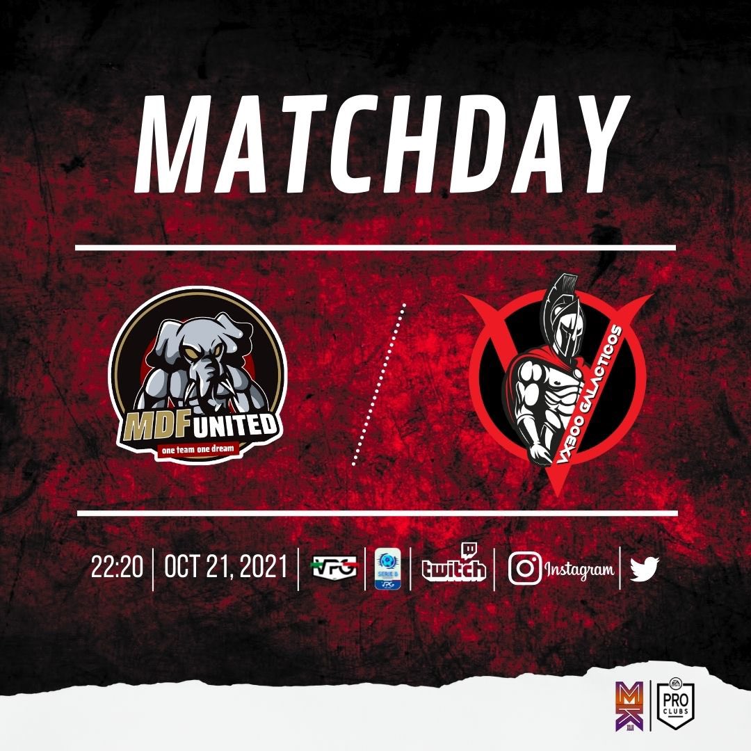 📌 𝙈𝘼𝙏𝘾𝙃𝘿𝘼𝙔

🆚| <a href="/Vx3_Galacticos/">R3D GALACTICOS</a> 
🏆| <a href="/VPG_Italy/">VPG Italy</a> Serie B
⏰| 22:20
🖥| twitch.tv/mdfunited_tv

⚫️🔴 #OneTeamOneDream #ForzaMDF #MalatiDiFifa #DaiCheLoFacciamo #GoUTD