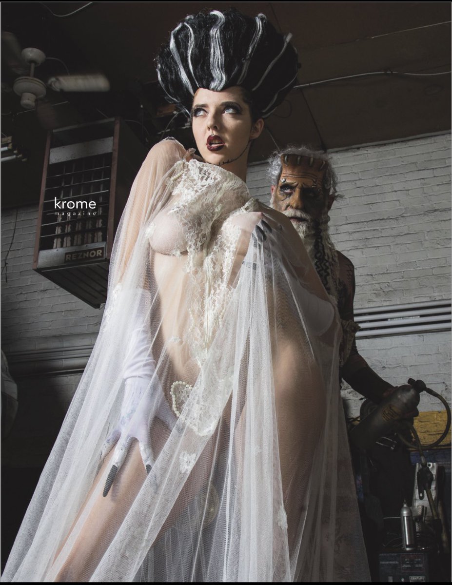 MarkTheModel's tweet photo. THE BRIDE OF FRANKENSTEIN 
Staring @kristenmaylove &amp; @MarkTheModel 
Photo @alravnyn
#worldsmostglamorousman #horror #markhendersonactormodel #boriskarloff #universal #sfxmakeup #halloween https://t.co/MdiD47rRnO
