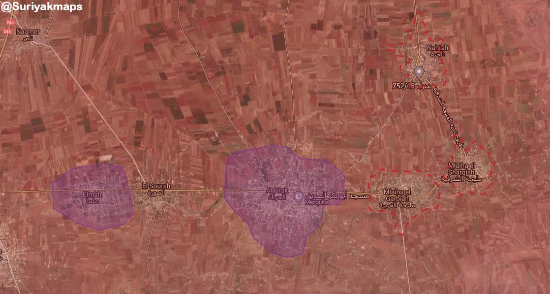 Suriyak Daraa Saa Red Stormed The Town Of Al Karak From E S However Local Rebels Green Managed To Stop The Attack Finally 8th Division Forces Purple Entered In The