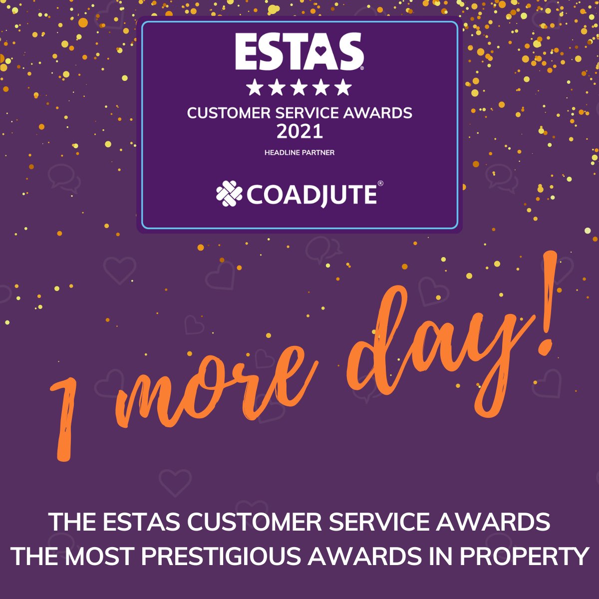 Tomorrow is the day we have been waiting for. It's been over 2 years since we all saw the inside of the iconic Great Room at the Grosvenor House.

Special thanks to our Headline Partner, Coadjute, who have made this all possible.

See you all tomorrow! 💜
#goingtoTheESTAS