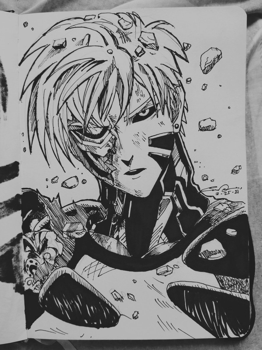 LLEW_ARTS's tweet photo. Genos - inking 
#inking #anime #animeartwork #animedrawing #genos #onepunchmangenos #demoncyborg #OnePunchMan #inkart https://t.co/nVCwF5Uyvb