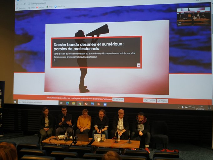 StephaneLastere's tweet photo. #RIBD @CiteBd
comment le numérique peut-il contribuer à valoriser le patrimoine de la #BD ?
Pierre Pulliat @NvelleAquitaine
Antoine Sausverd @GallicaBnF
Catherine Ferreyrolle @CiteBd
Jean-Paul Gabilliet MediaBD
avec présentation #BDNF @laBnF @dmnryl
Anim : Samuel Levêque https://t.co/zrMw5e9qG1
