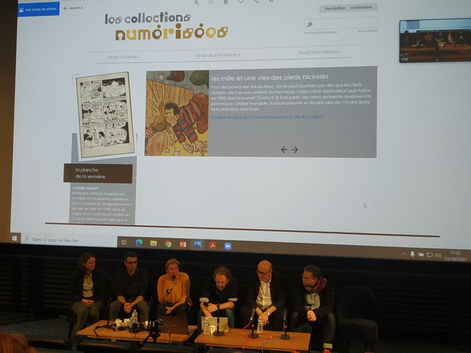 StephaneLastere's tweet photo. #RIBD @CiteBd
comment le numérique peut-il contribuer à valoriser le patrimoine de la #BD ?
Pierre Pulliat @NvelleAquitaine
Antoine Sausverd @GallicaBnF
Catherine Ferreyrolle @CiteBd
Jean-Paul Gabilliet MediaBD
avec présentation #BDNF @laBnF @dmnryl
Anim : Samuel Levêque https://t.co/zrMw5e9qG1
