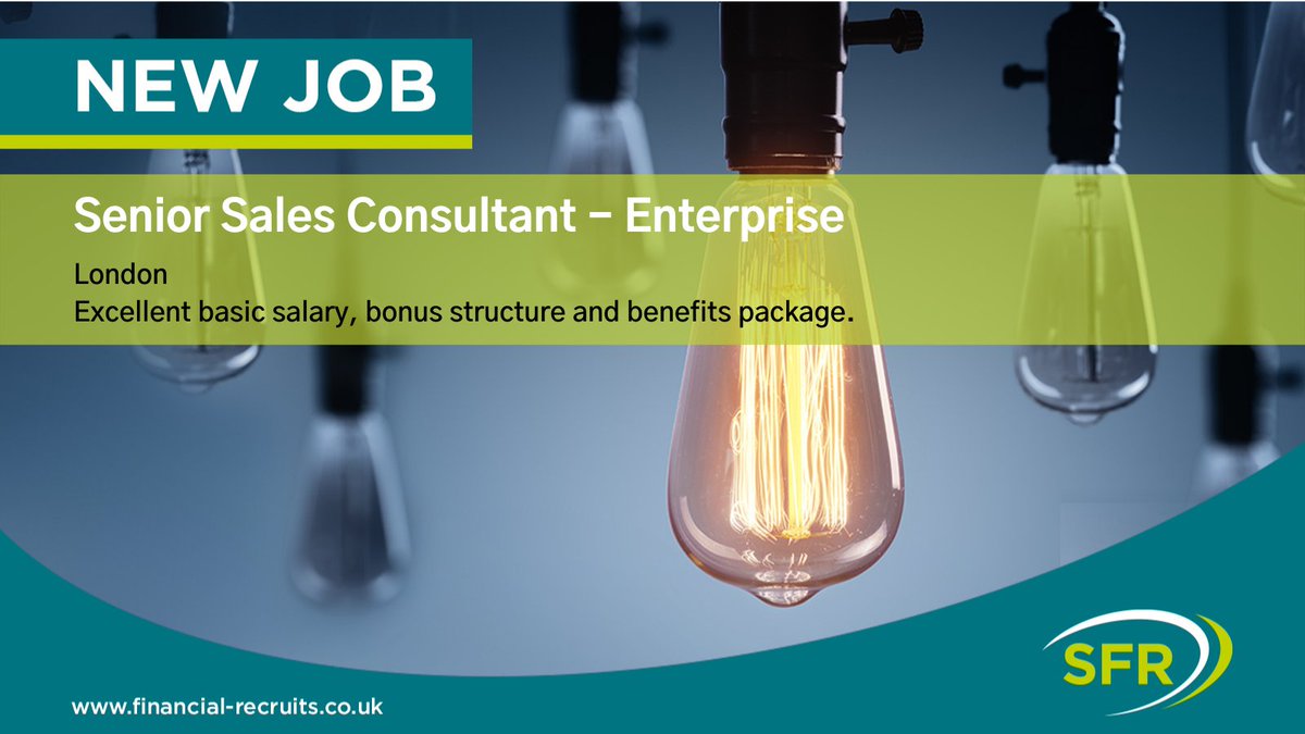SFR_UK's tweet photo. NEW VACANCY! SENIOR SALES CONSULTANT!

More info and to apply:
https://t.co/aRnvGhnzNp

#SFRaheadofthecurve, #assetmanagement, #financialservicesjobs, #salesjobs, #londonjobs, #londonjob, #seniorsales, #enterprisesales, #enterpriseassetmanagement https://t.co/vdkD3x0YiZ