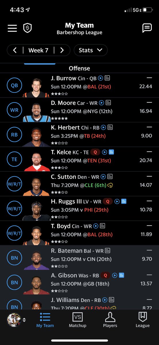 AVlATEE's tweet photo. @NFLFantasy #SetMyLineup https://t.co/2RrXm1BjCS
