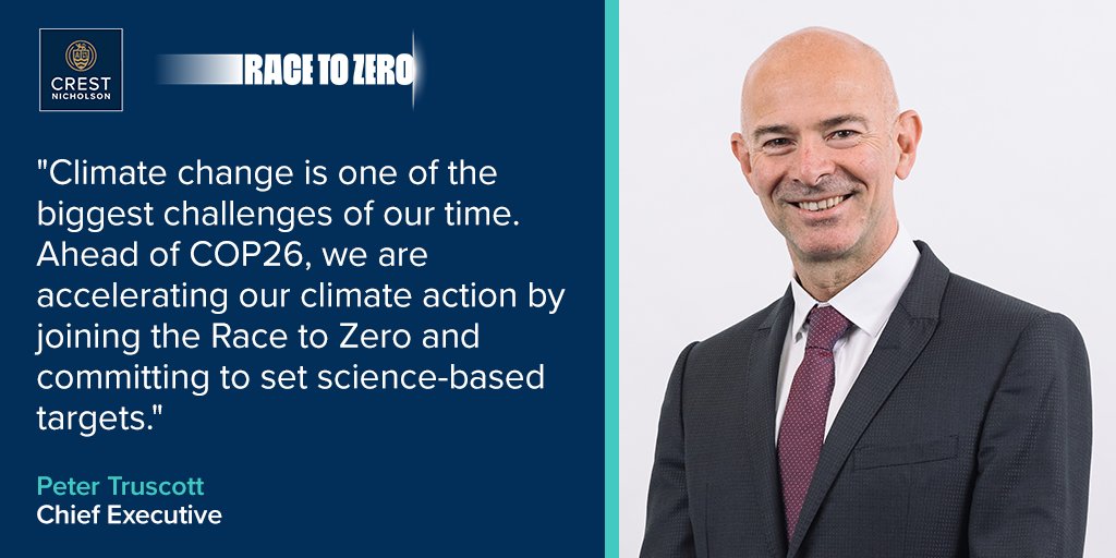 We are committed to cutting our carbon emissions by joining the Race to Zero. This will see us set targets at the highest level of ambition through the Science Based Targets initiative (SBTi). ​ crestnicholson.com/investors/resu…