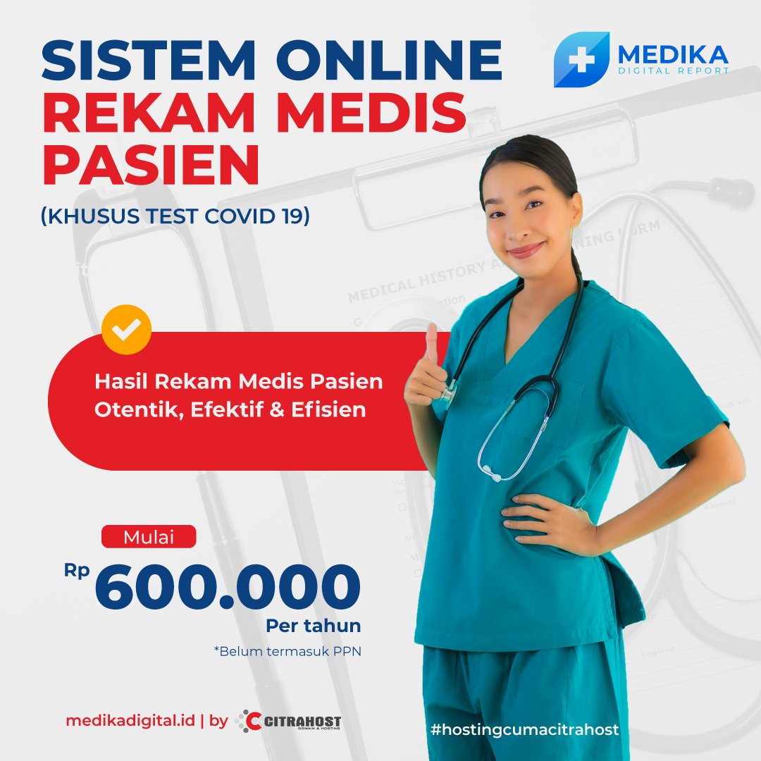 citraweb's tweet photo. Sistem rekam medis pasien khusus test covid 19, selengkapnya di https://t.co/3ChlxCP0Jl https://t.co/WuAxcaBpUD