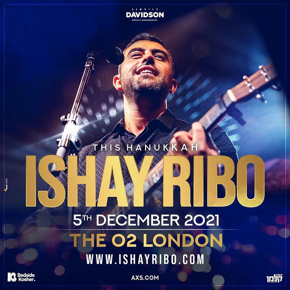 For the first time in the UK!

This Hanukkah. 05/12/2021.

ishayribo.com