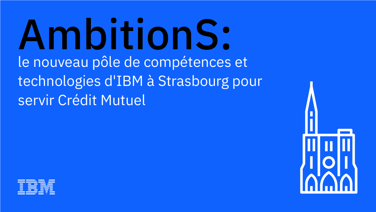 Karine Faucher (@karinefau) on Twitter photo NEWS 🔥: <a href="/IBM_France/">IBM France</a> et <a href="/CreditMutuel/">Crédit Mutuel</a> lancent AmbitionS à Strasbourg pour accélérer l’innovation technologique, le développement de talents et le déploiement de solutions au service de la banque. #IA #Data #Cloud #IBMZ #emplois #talents
Plus d'infos 👉 fr.newsroom.ibm.com/announcements?… NEWS 🔥: <a href="/IBM_France/">IBM France</a> et <a href="/CreditMutuel/">Crédit Mutuel</a> lancent AmbitionS à Strasbourg pour accélérer l’innovation technologique, le développement de talents et le déploiement de solutions au service de la banque. #IA #Data #Cloud #IBMZ #emplois #talents
Plus d'infos 👉 fr.newsroom.ibm.com/announcements?…
