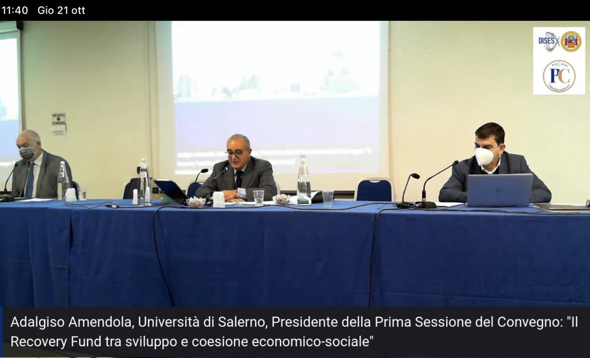 I professori Adalgiso Amendola e Sergio Destefanis e Walter Tortorella (IFEL) intervengono al convegno sul #Recovery Fund