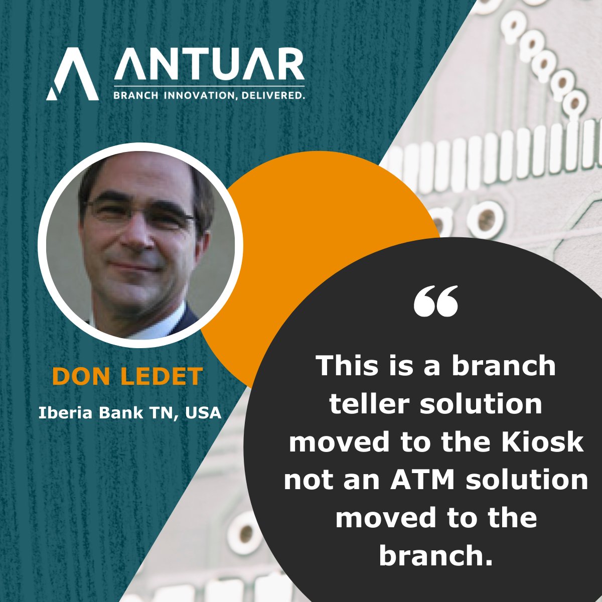 antuar's tweet image. IBERIABANK, has selected Antuar to make strides in their plans to incorporate assisted self-service technologies in its banking centers in the Acadiana region.

Read More HERE: bitly.ws/hz98

#branchsoftware #branchsolutions #nextgenbanking #bankingsoftware