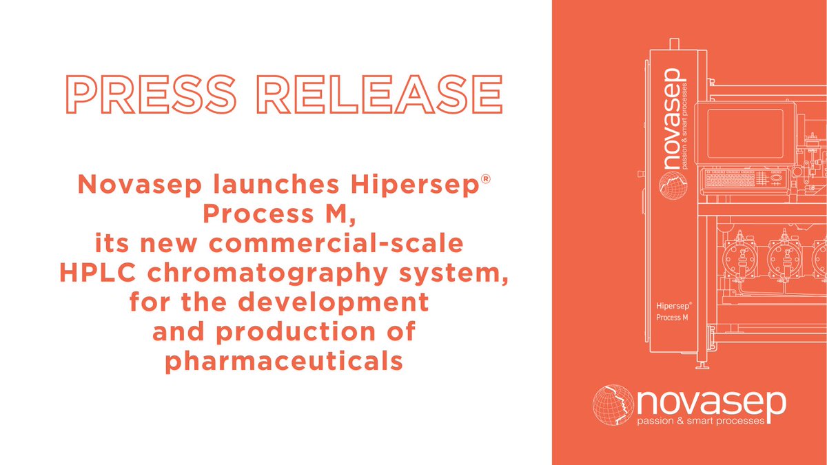 ● PRESS RELEASE ● 
Novasep launches Hipersep® Process M, its new commercial-scale HPLC chromatography system, for the development and production of pharmaceuticals >> 
bit.ly/3lYFCAp