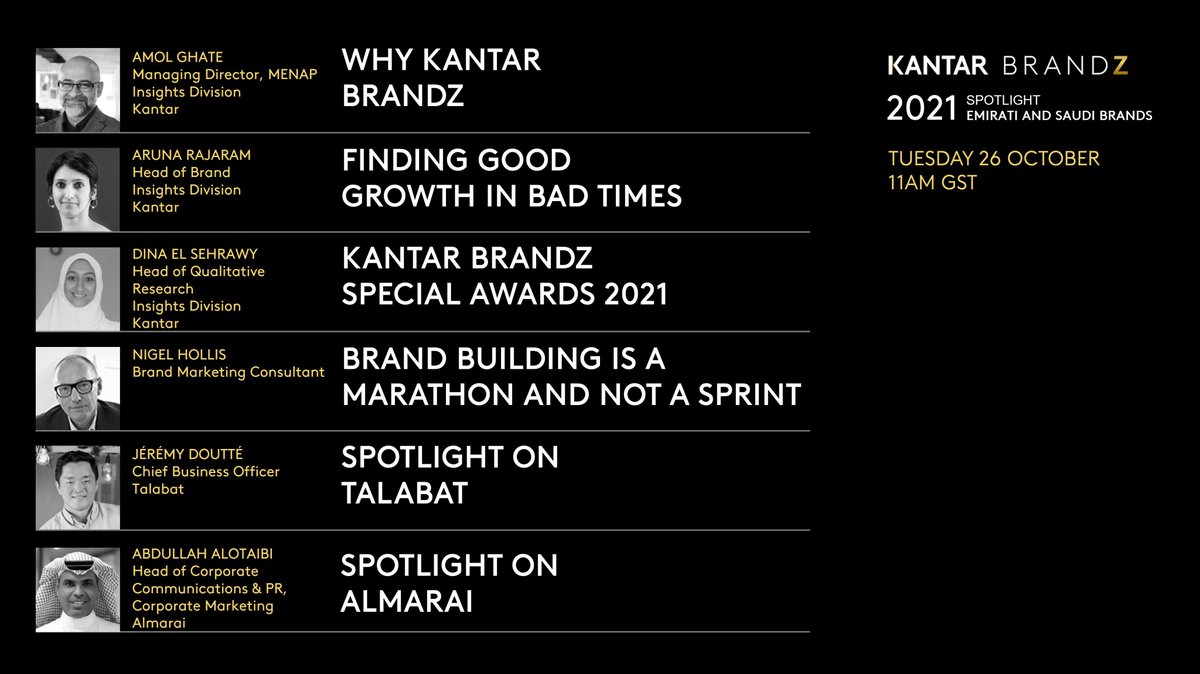 Kantar_AME's tweet photo. Join our 2021 #KantarBrandZ Emirati and Saudi Brands digital launch event on 26 October for actionable insights on growth opportunities in the Middle East. 🇦🇪🇸🇦

Register to learn what brands need to do to win in the next normal: https://t.co/scvg1WxbqQ

 #KantarBrandZUAEandKSA https://t.co/C2jlkDEZJq