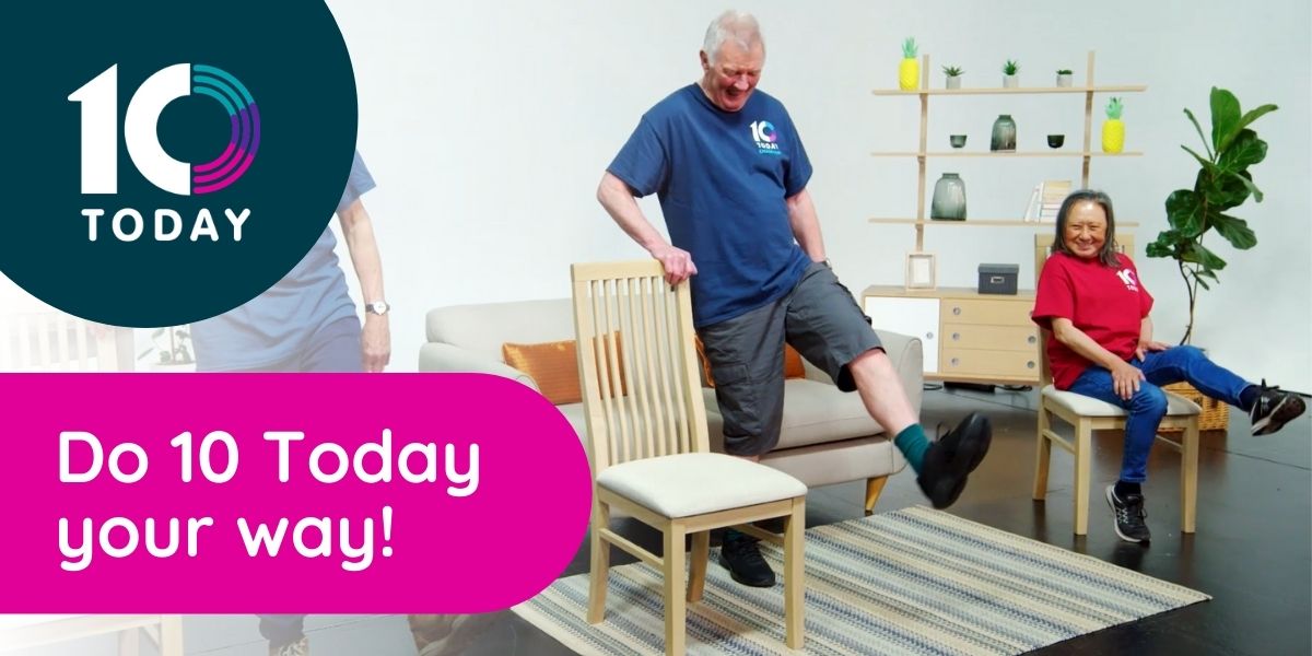 10 Today (@10today_) on Twitter photo It’s easy to think about what you can’t do but far better to focus on what you can do and what might improve! 10 Today is a set of short physical activity sessions you can do at home, either standing up or sitting down. Find out more at 10today.co.uk
<a href="/Sport_England/">Sport England</a> It’s easy to think about what you can’t do but far better to focus on what you can do and what might improve! 10 Today is a set of short physical activity sessions you can do at home, either standing up or sitting down. Find out more at 10today.co.uk
<a href="/Sport_England/">Sport England</a>