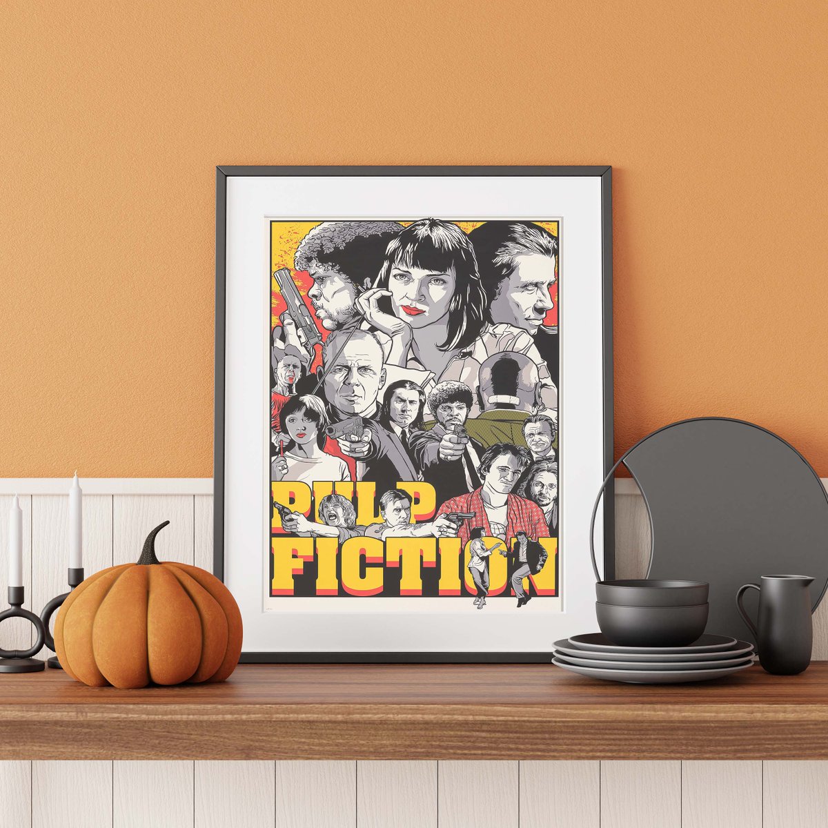 galleryprintart's tweet photo. Pulp Fiction turns 27 years old! 💉

On this day in 1994, the Quentin Tarantino black comedy crime film was released, becoming a Tarantino classic 🍔

'Pulp Fiction Reimagined Movie Poster Print' ⬇️ https://t.co/o4BOkcYNWT
#galleryprintandart #movieposter #pulpfiction #halloween https://t.co/wODdH5GEAw