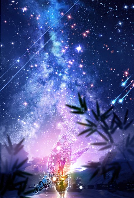 「night sky tanzaku」 illustration images(Latest)