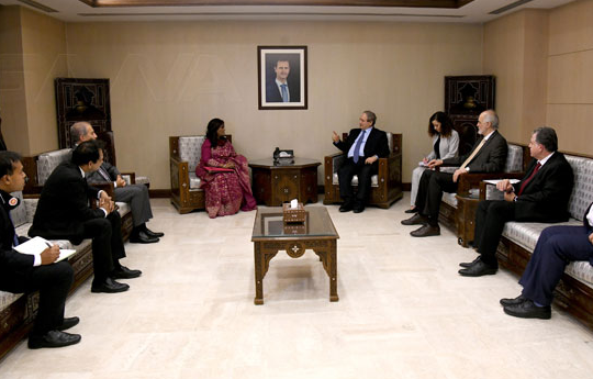 Syrian Foreign Minister Faisal Mekdad has received the credentials of Nahid Sobhani as a non-resident ambassador of #Bangladesh to #Syria.