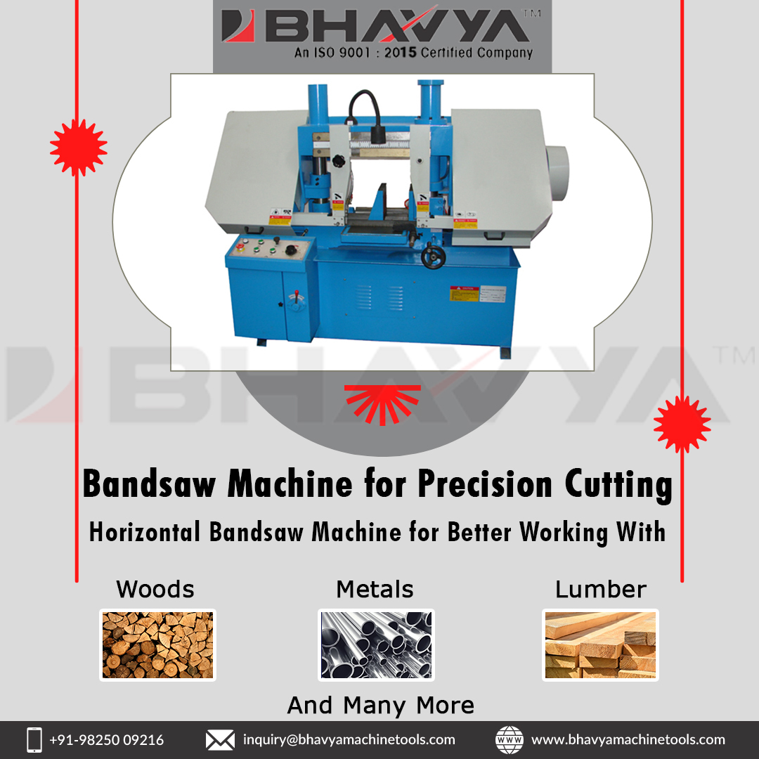 machinery_tools's tweet image. #HorizontalBandsawMachine is used to cut materials. It has a very sharp blade for the precise cutting of lumber, metal, wood. And many other materials. Visit our website for more information on #BandsawMachines bhavyamachinetools.com/double-column-… 
#bhavyamachinetools  #VerticalBandsawMachine