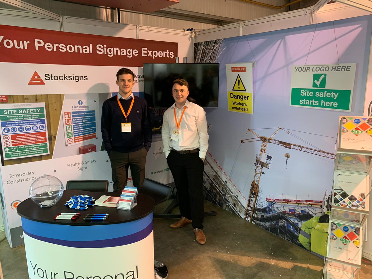Stocksigns's tweet image. Guess who's back, back again!
Andy, Jacob, and Josh are back at another exhibition.
If you missed the team two weeks ago at The Kent Construction Expo then pop along today.
The @ConstructExpo is underway!
Come &amp;amp; say hello at stand 79
#safetysignage #constructionsigns #sitesafety