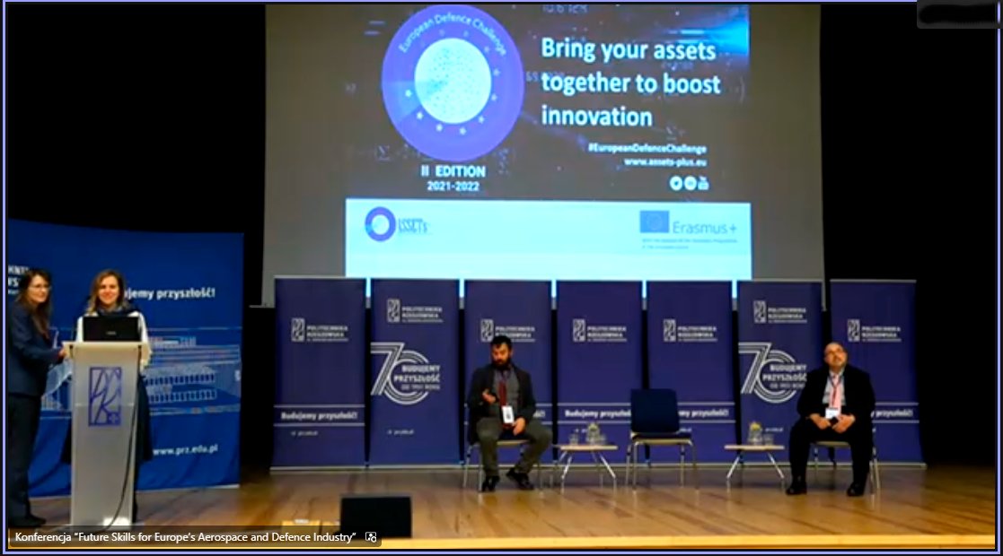 At #ENDR #FutureSkills Conference: Liga Baltina <a href="/FGB_EU/">Fondazione Giacomo Brodolini EU</a> &amp; Mateo Burgos <a href="/La_UPM/">Universidad Politécnica de Madrid</a> present the #EuropeanDefenceChallenge II edition, an open competition to attract young talent European students 🇪🇺👩‍🎓👨‍🎓 to the #Defence #industry  
👉assets-plus.eu/challenge 
#Pact4Skills <a href="/EUErasmusPlus/">Erasmus+</a>