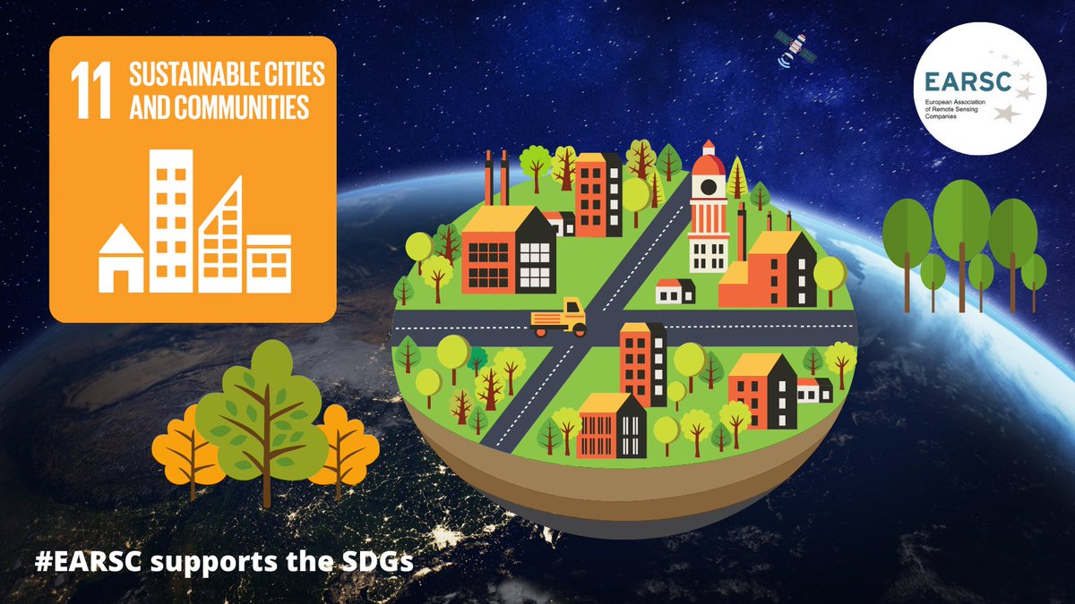 EO data contributes to the up-to-date #urban related information supporting sustainable urbanization, settlement characterization &amp; population distribution helping to achieve the #SDG11. 
Learn more ➡️ bit.ly/3vf5L0Z
#SDGs #EO #statistics #urbanmanagement #greenareas