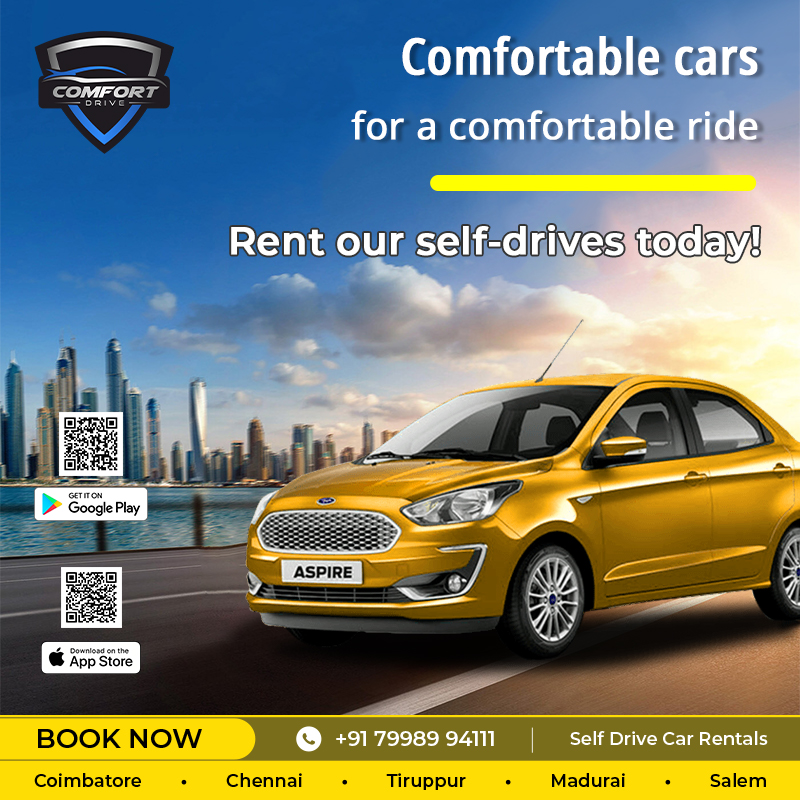 ComfortDriveCar's tweet photo. Last minute change in plans? We've got on demand drivers lined up. 
https://t.co/YLjaa70lZp

#carrental  #business #comfortdrive #carrental #selfdrivecars #chennai   #rentalservice #travelagency #ECR  #madras #ecrbeach #marinabeach #trending #VaccineCentury #fridaymorning https://t.co/heLaMBhpMU