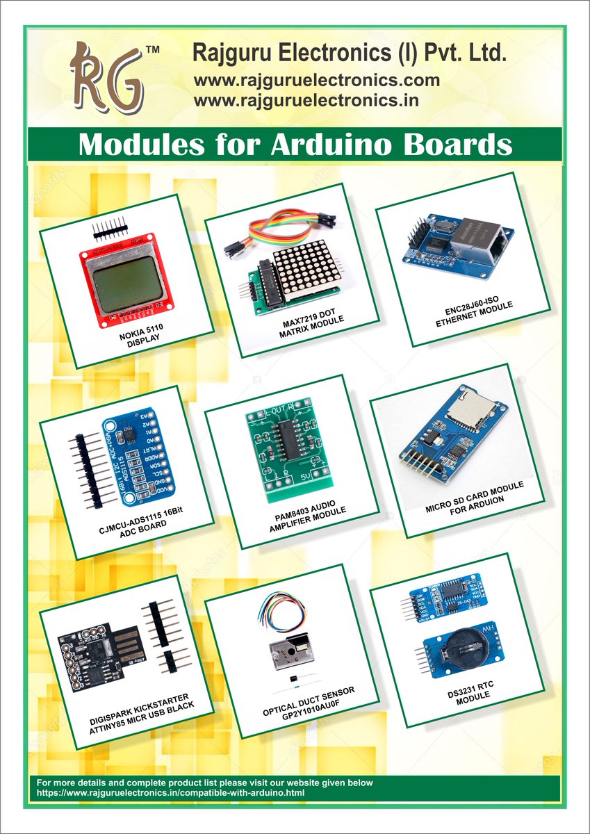 i_rajguru's tweet image. Modules for Arduino Boards by RGIPL
#rgipl #arduinoboards #compatiblearduino #electronicboards #moduleforarduino