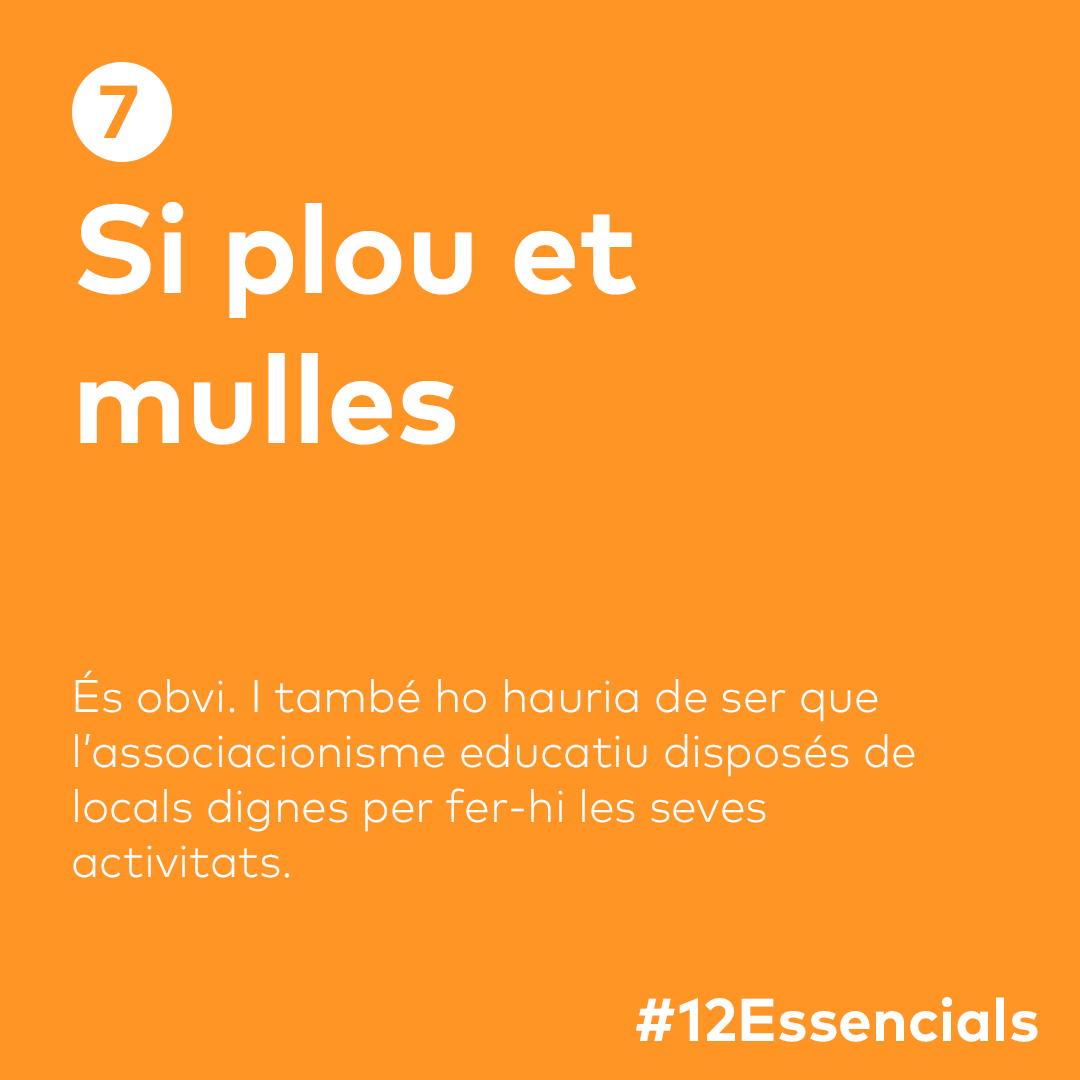 cnjcat_'s tweet photo. 📢 #12Essencials per tenir el reconeixement, de tota mena, que l'associacionisme educatiu mereix. https://t.co/km0e3uR4o9