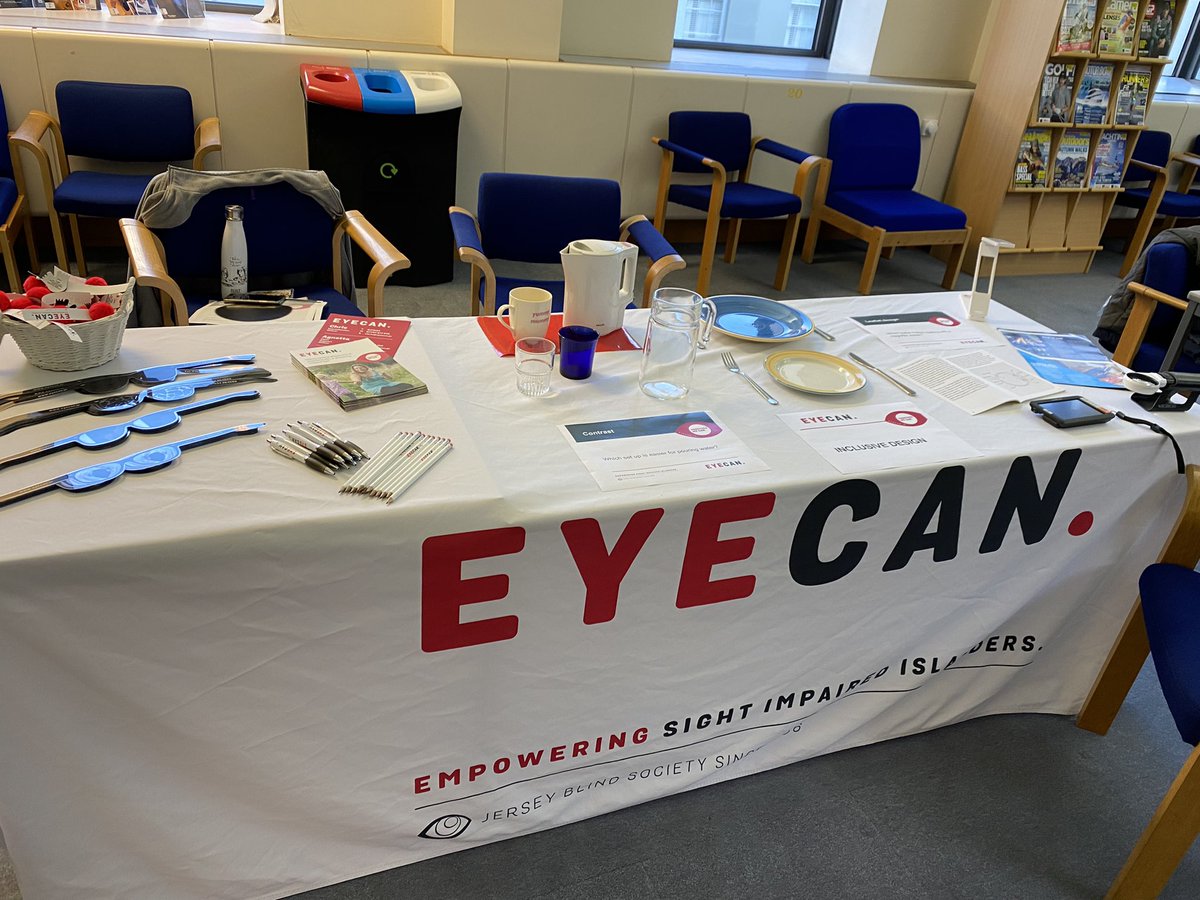 NeracAgnetta's tweet photo. Excited to be at @JerseyLibrary for the Disability Strategy event. Open 5-7.30pm tonight. We have a room displaying the fabulous artwork from our members, plus some members on site demonstrating their artwork live #useyourvoiceforchange https://t.co/RKm7TnW3aC