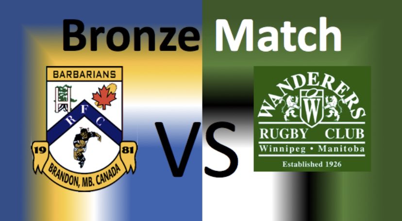 BRONZE MATCH!!! This Saturday <a href="/12pm/">nour zohbi</a> @maplegroverugbypark in Winnipeg! The Brandon Barbarians will be taking on <a href="/wpgwanderersrfc/">Wanderers RFC</a> to see who will win Bronze in Premiership!! If your around come support!