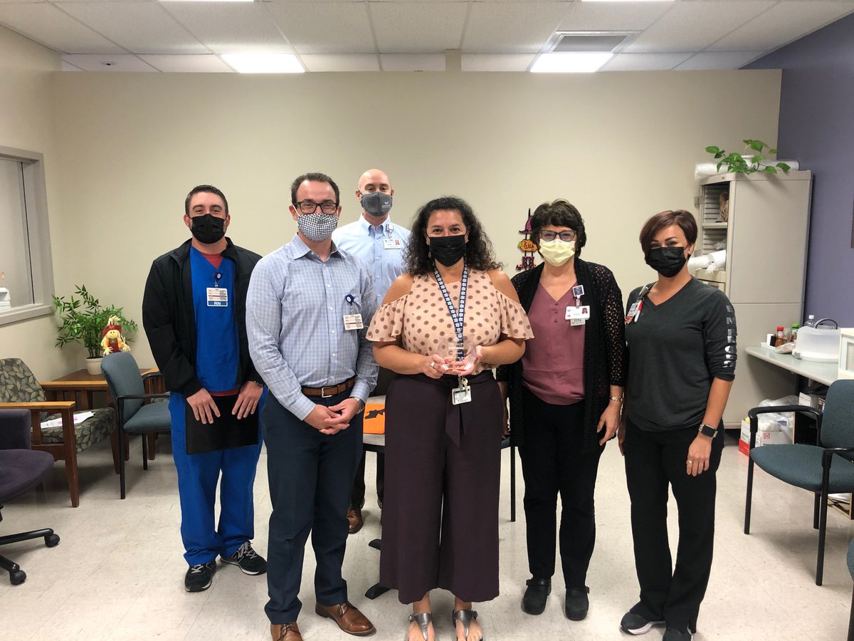 HealthierTucson's tweet photo. Iris Joseph was recognized at the Employee of the Month for OVH! She works in nursing administration and always brings a positive attitude to work and truly cares about her patients and coworkers. Congratulations! https://t.co/8HAXBsonaY