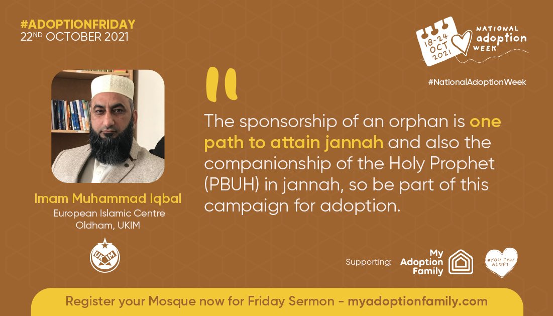 madoptionfamily's tweet photo. Imam Muhammad Iqbal shows his support for #AdoptionFriday. Will you? More info on our website https://t.co/FKNYfOZhWl #AdoptionFriday #NationalAdoptionWeek https://t.co/BSpOFneKKY