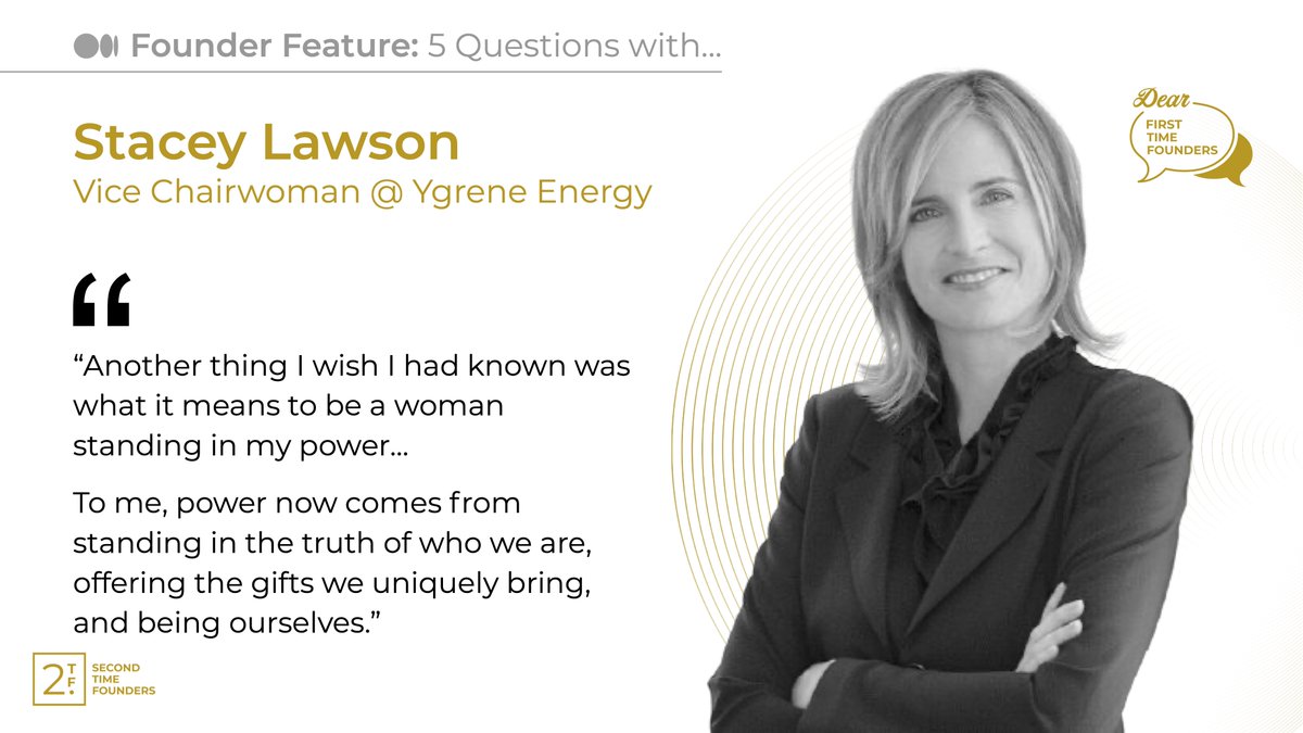 “Finding Your Truly Unique, Authentic Genius” is out now — our latest Founder Feature with @StaceyALawson, a 2TF Community member & Vice Chairwoman at @Ygrene_Energy. Read her full founder journey here: secondtimefounders.com/5questionsforf…