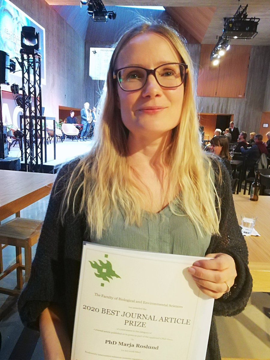 Best publication award for our study #bytdk #Oktoberfest @helsinkiuni
@UHEcoEnvi
@LukeFinlandInt
@akisink
@HHyotyLab
@TampereUniMET
@KinnunenLab
science.org/doi/10.1126/sc…