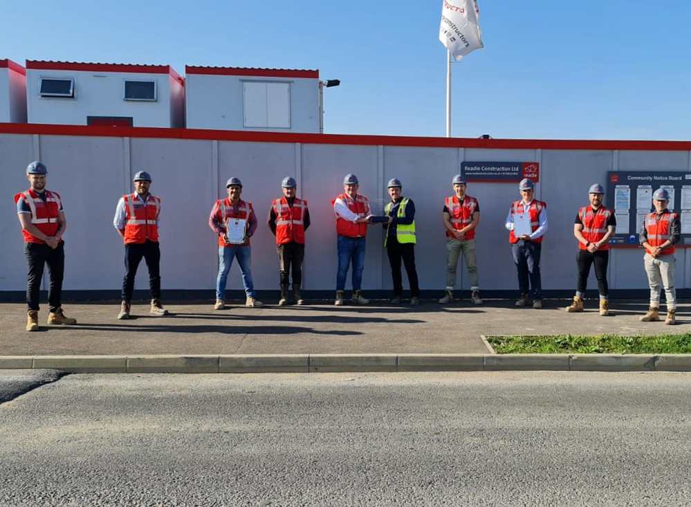 Congratulations to our team on Bedford Commercial Park, who were presented with an award for consistently excelling in all matters concerning the Environment, Health &amp; Safety. The team were awarded £1500 to use towards a night out for the entire team! Well done everyone!