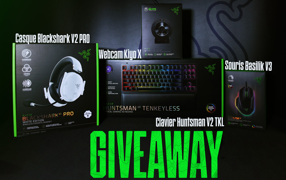 🎁 #GIVEAWAY ALERT 🎁

Tente de gagner un setup complet <a href="/RazerFrance/">R Λ Z Ξ R 🇫🇷</a> : casque, clavier, souris, webcam ! Prends l'avantage avec des périph' conçus pour les champions 😎🙌

Pour participer: 

- Follow <a href="/MaxEsportGG/">MAXESPORT</a> et <a href="/RazerFrance/">R Λ Z Ξ R 🇫🇷</a> 
- RT
- Tag 1 ami

Bonne chance 🍀
TAS :  01/11