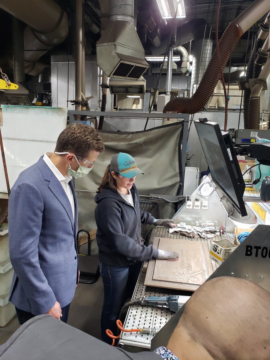 Great tour at <a href="/ColdspringUSA/">Coldspring</a> with Commissioner <a href="/grove/">Steve Grove</a> 
#MNManufacturingMonth