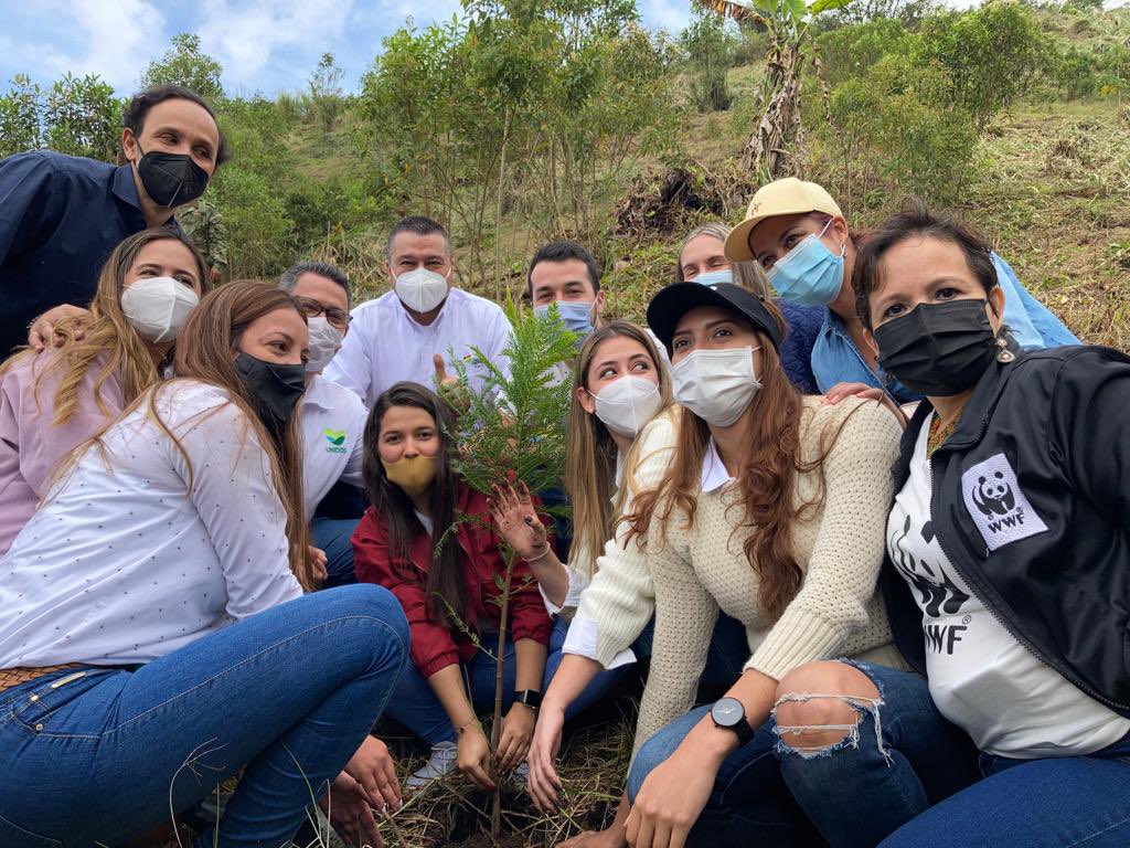 carlosiuribe's tweet photo. Estamos felices en @GobAntioquia @Ambiente_Ant por la adhesión de @ANDI_Colombia a la Alianza #UnidosPorElPlaneta para enfrentar UNIDOS la #EmergenciaClimática y qué mejor forma de hacerlo  que sembrando 5.000 árboles en @mmarinilla https://t.co/kBBlMb4bHs