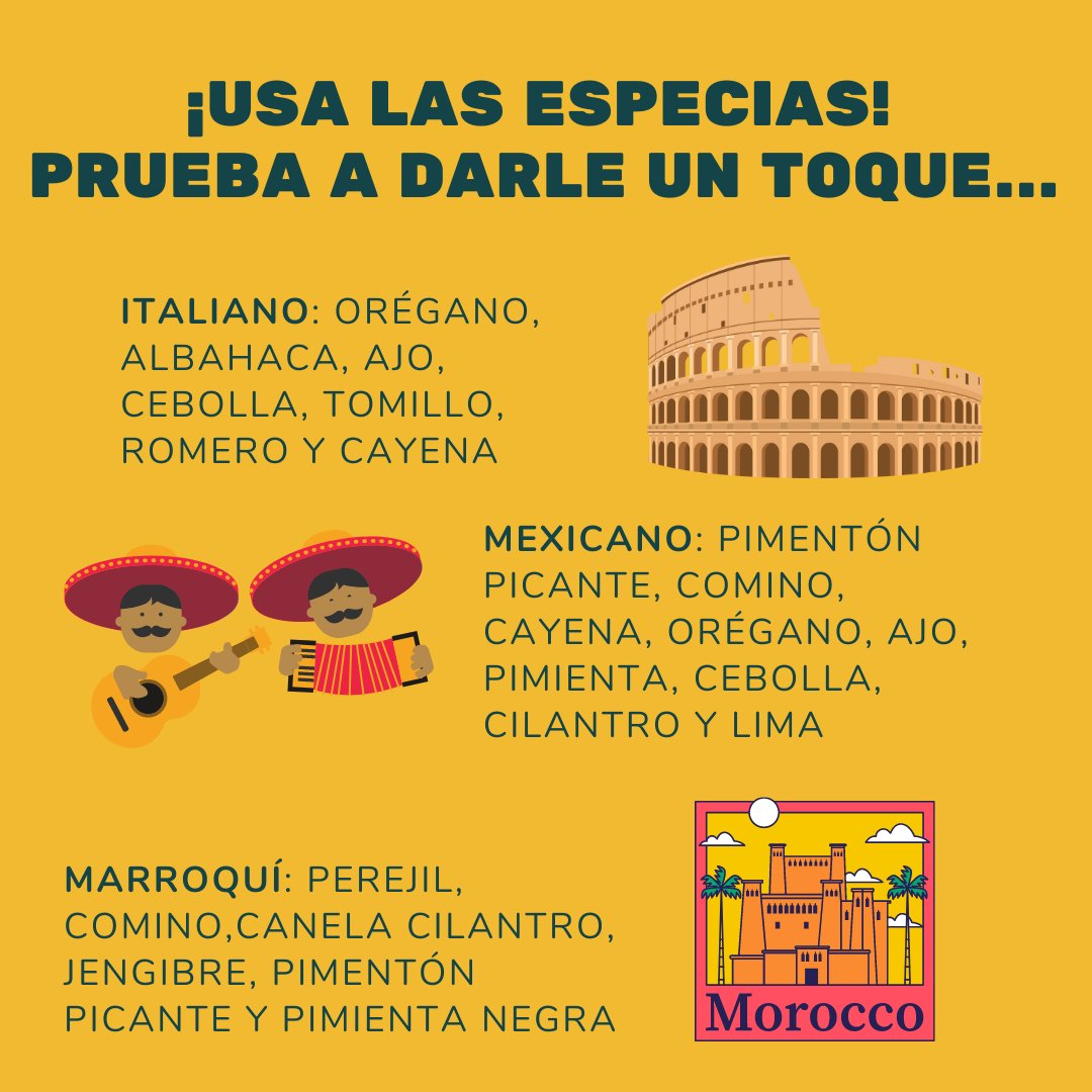 HD_ViamedFuen's tweet photo. Dile adiós al salero 🧂 y hola a las especias! 👋
#dialisis #alimentacion #sal #sabor https://t.co/0vRQlG5YnC