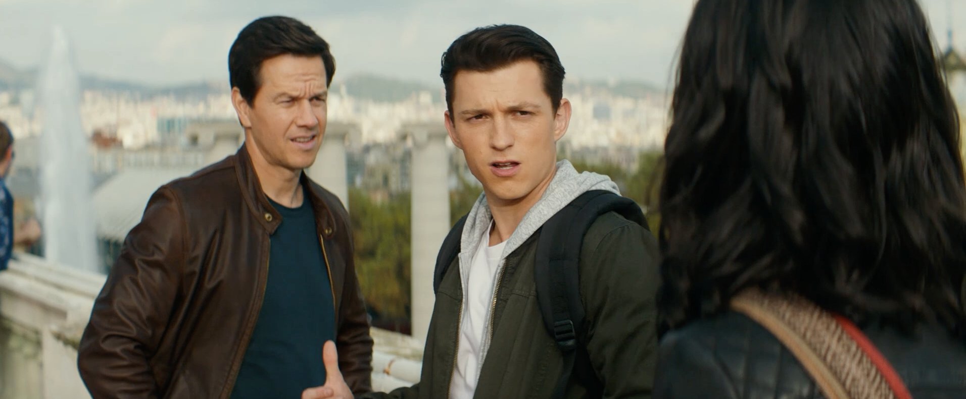 Mark Wahlberg and Tom Holland in "Uncharted"