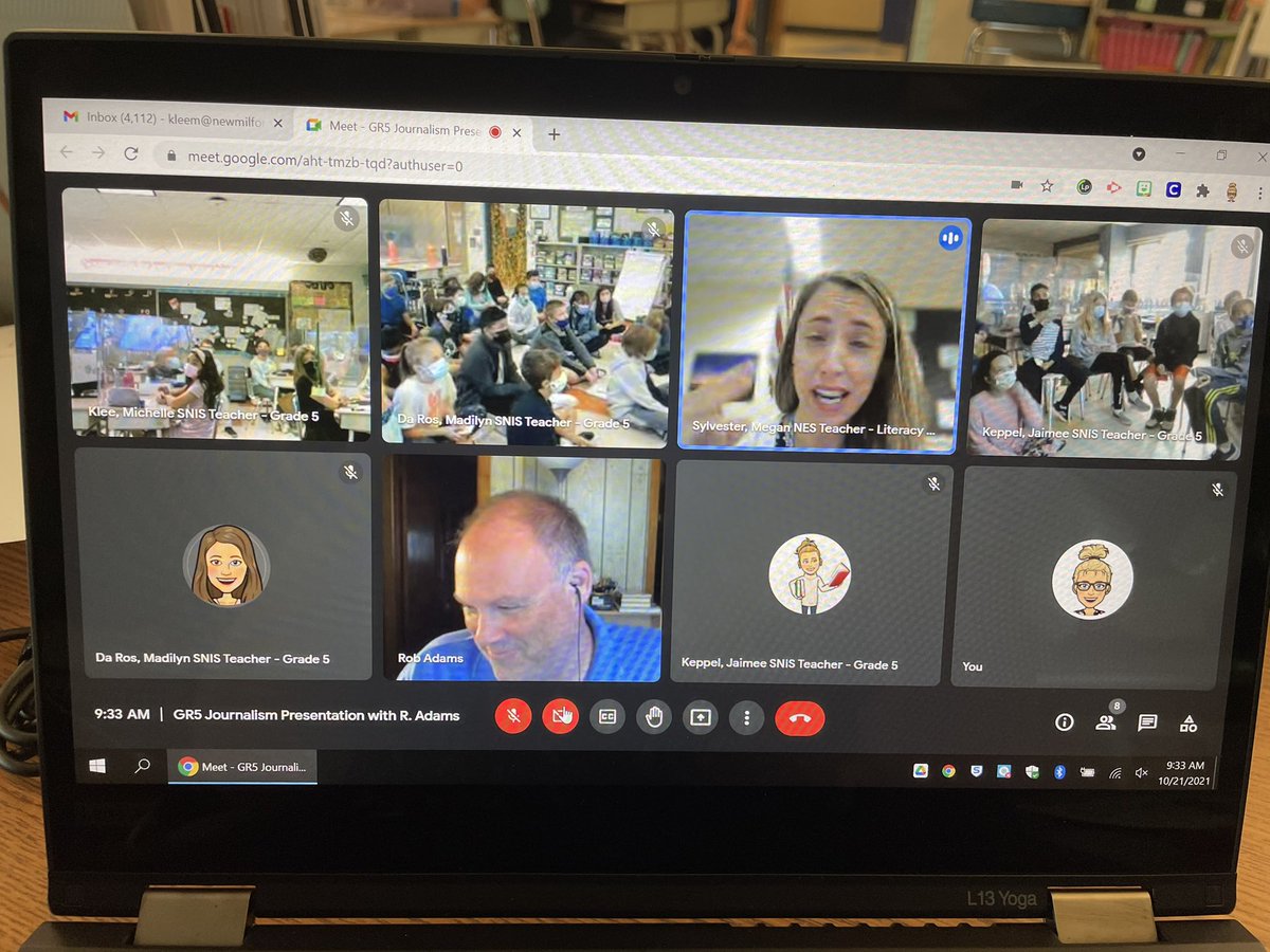 Thank you @msmeganlitcoach for setting up our Meet a Journalist google meet with Rob Adams! We learned so much and can’t wait to continue our work!
