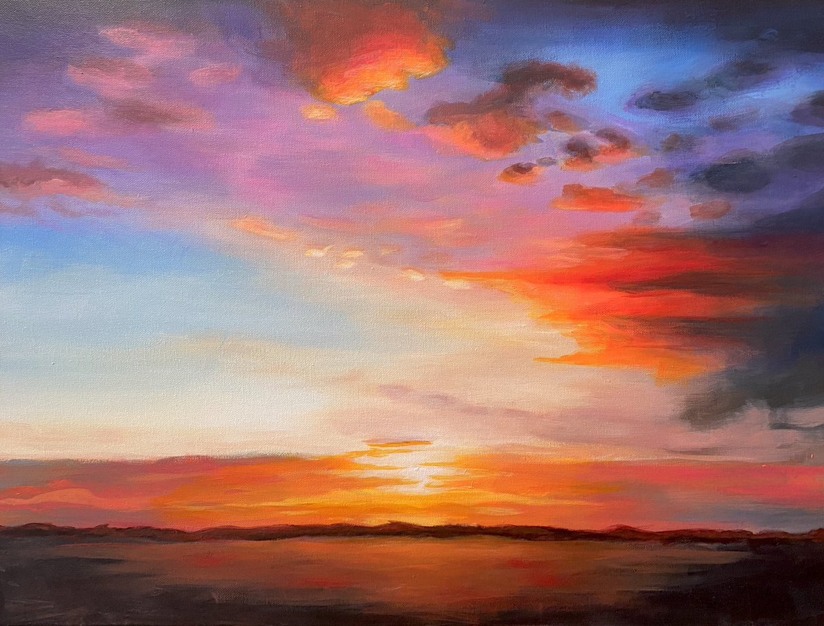 alyssatomalaart's tweet photo. This was my first ever landscape painting ❤️ YouTube tutorial by @chuckblackart !
18”x24” acrylic on canvas ☀️
#artist #sunsetpainting #painting #acrylicpainting #artwork #sunset #cloudpainting #painter #sunsetart #cloudart #artistsoftwitter #skyscape #landscapepainting #art https://t.co/uUgpCmFfjZ