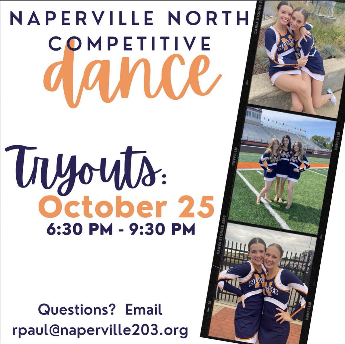 NNHSDance's tweet photo. ⭐️NNCDT TRYOUTS⭐️

Interested in being part of the 2021-2022 Naperville North Competitive Dance Team? Email rpaul@naperville203.org with questions. https://t.co/YKwjU7UImp