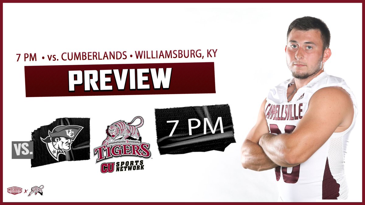 CvilleTigersFB's tweet photo. Fighting Tiger Football takes on the #21 University of the Cumberlands Saturday night

#WeAreCU 

➡️➡️➡️ https://t.co/KFQx7WPNR9 https://t.co/ujoexRM0PO